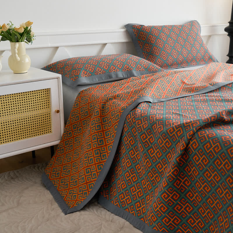 100% Cotton Quilt - Vintage Japanese Design Reversible