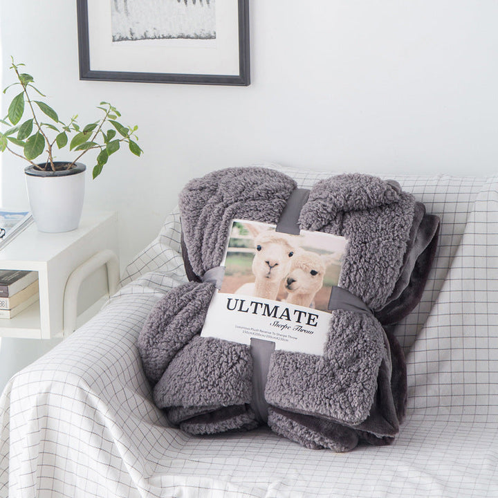Double Layer Fleece Throw Blanket