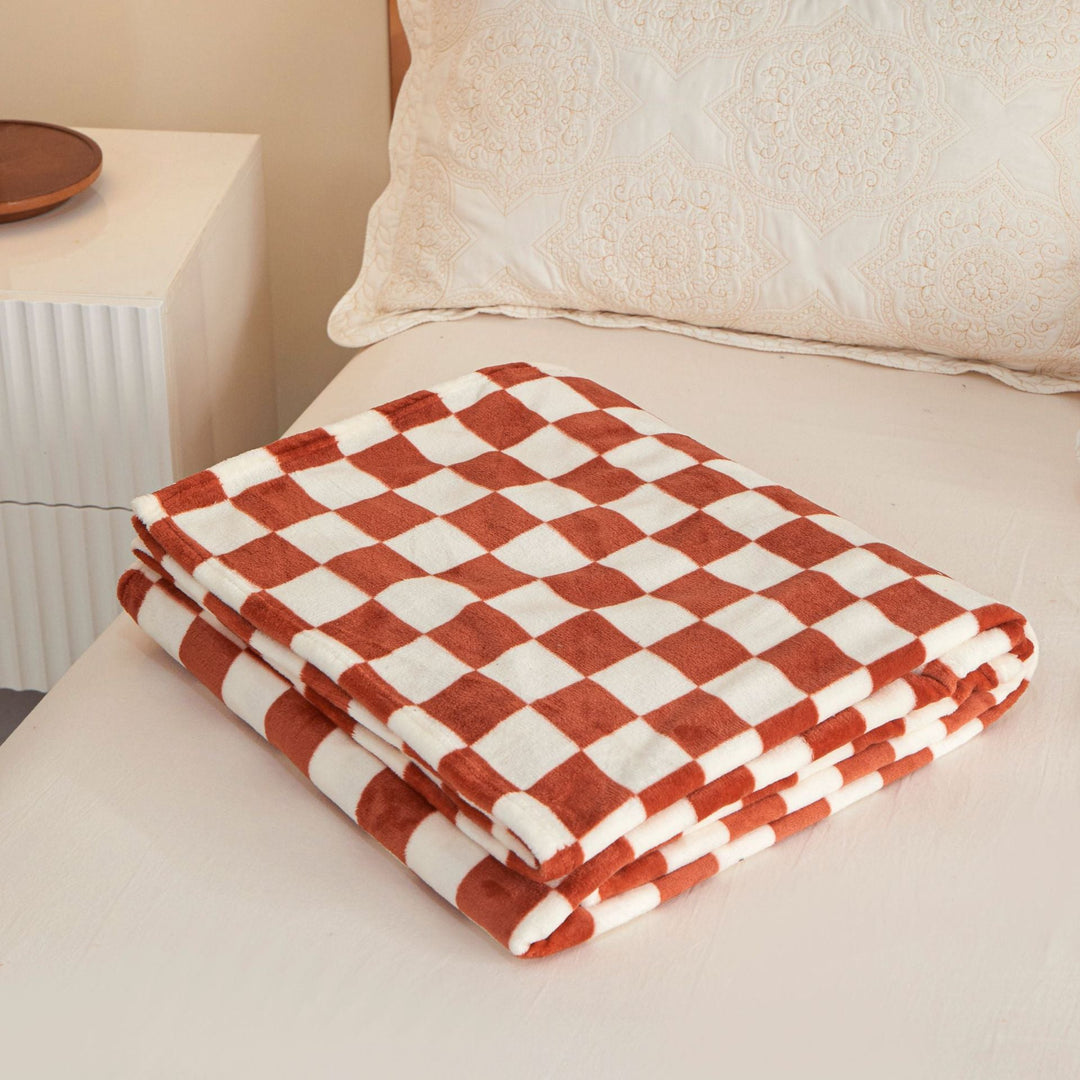 Checkered Flannel Throw Blanket