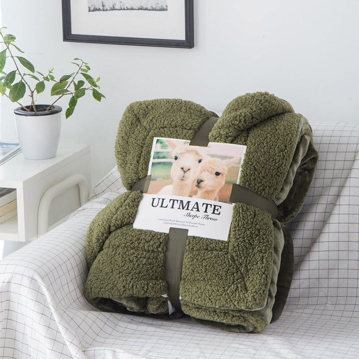 Double Layer Fleece Throw Blanket