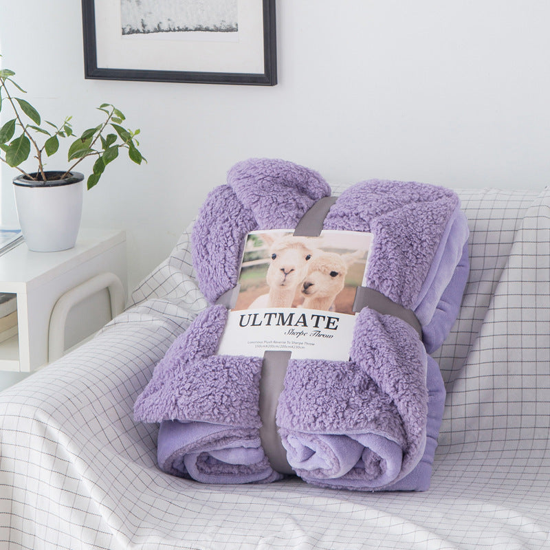 Double Layer Fleece Throw Blanket
