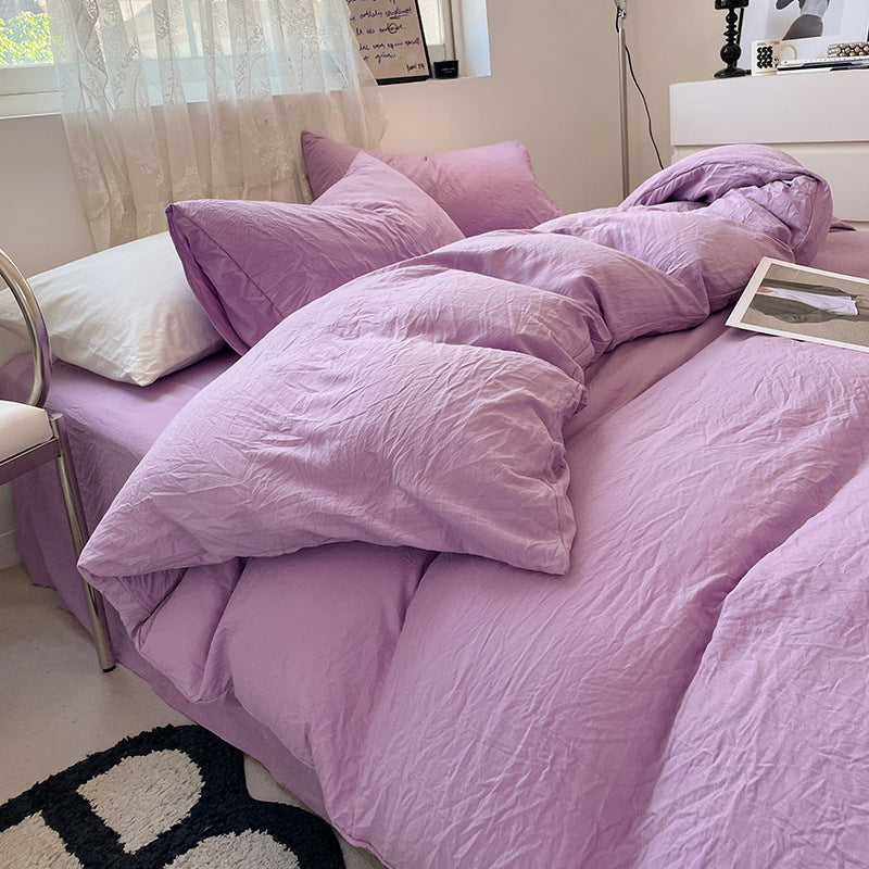 Washed Cotton Bedding Set (4PCS)