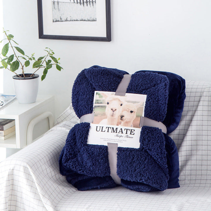 Double Layer Fleece Throw Blanket