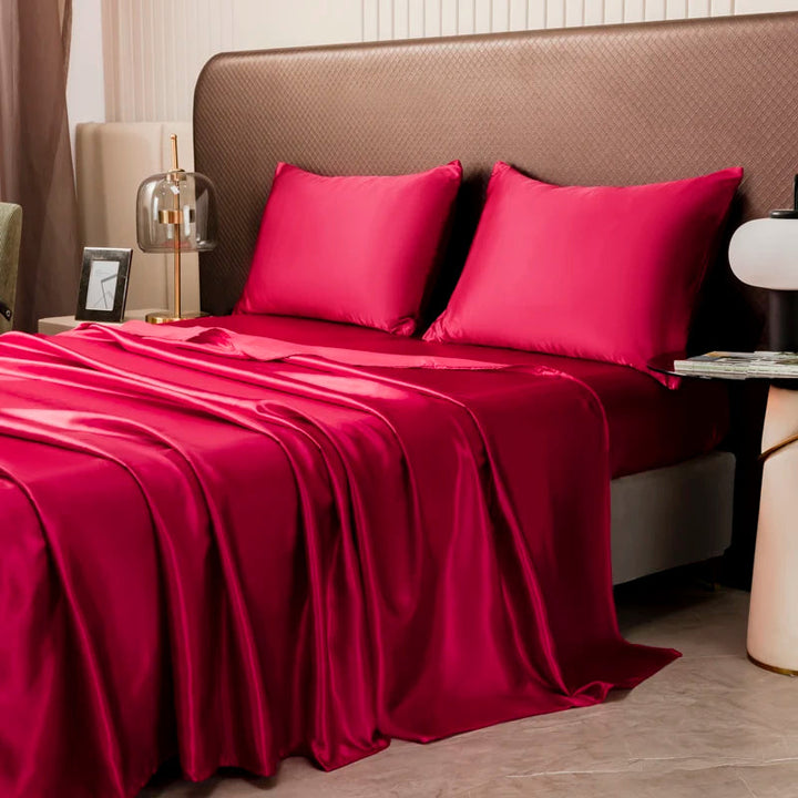 Luxury Satin Sheets - Silky Bedding Set with Pillowcases