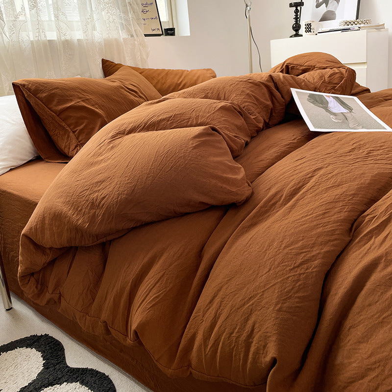 Washed Cotton Bedding Set (4PCS)