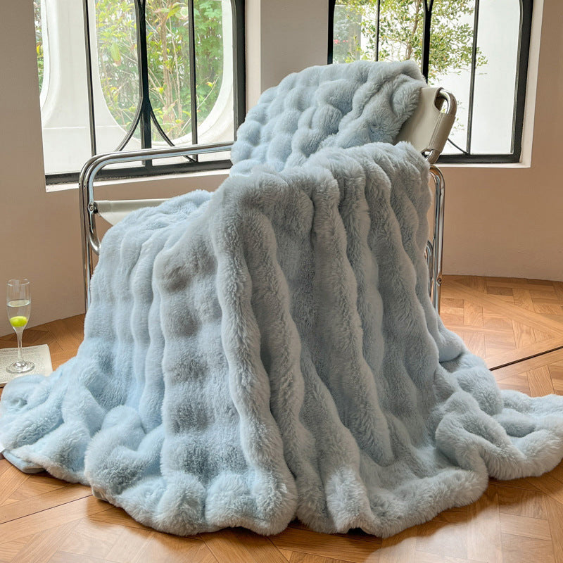 Faux Rabbit Fur Blanket