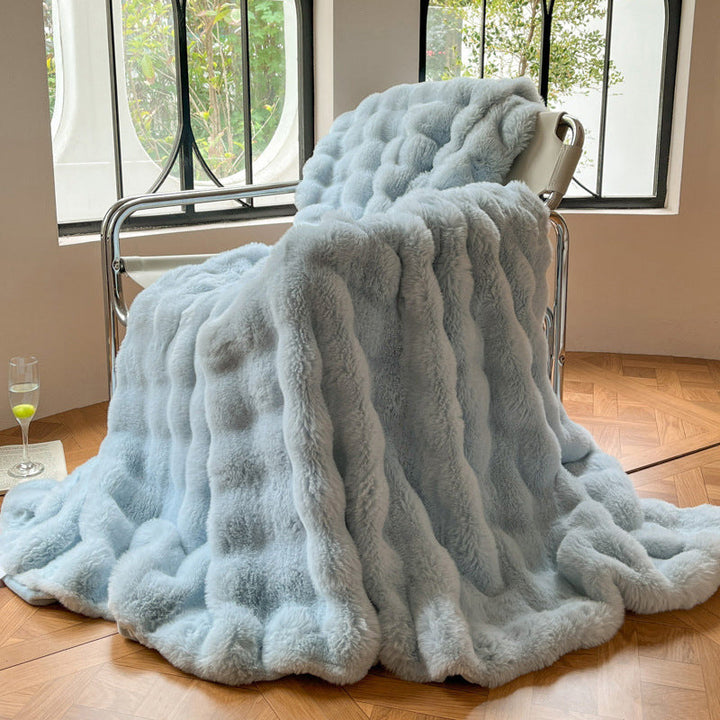 Faux Rabbit Fur Blanket