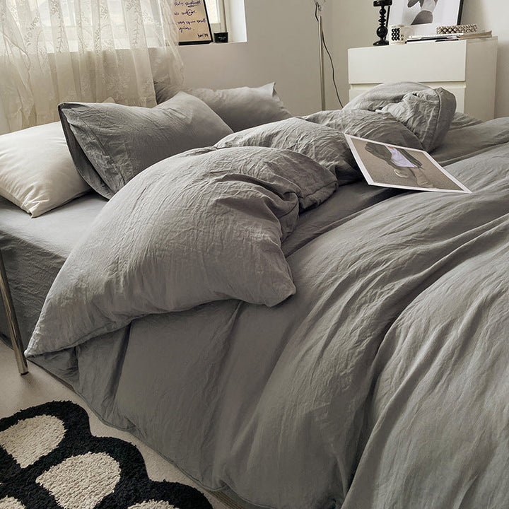 Washed Cotton Bedding Set (4PCS)