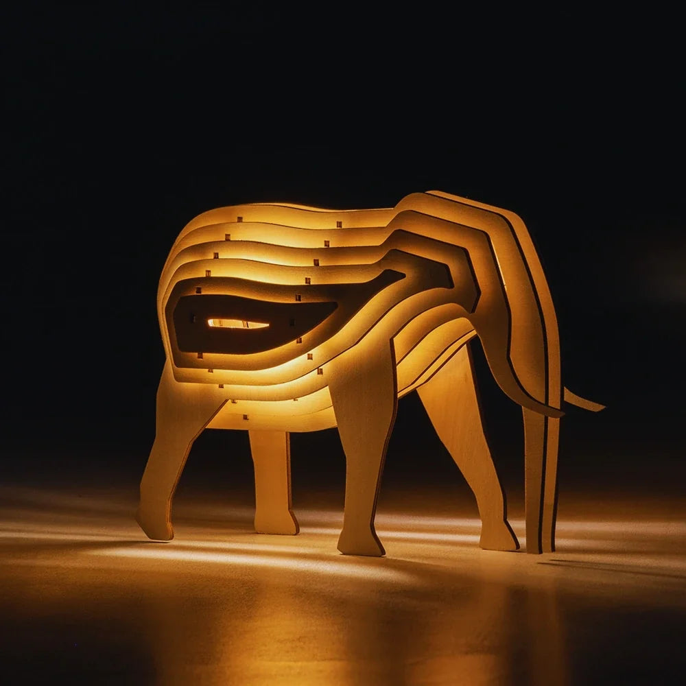 WildCraft™ Houten dierenlamp