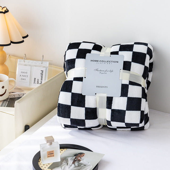 Checkered Flannel Throw Blanket