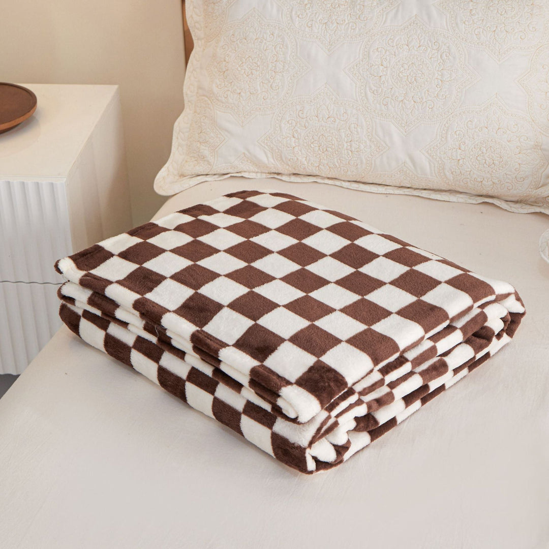 Checkered Flannel Throw Blanket