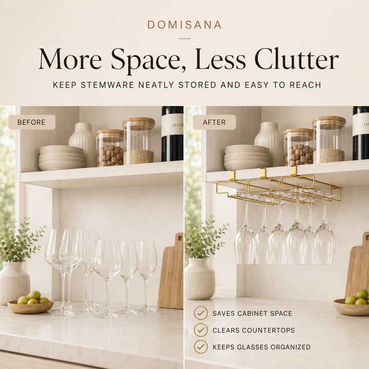 Under Cabinet Wine Glass Rack