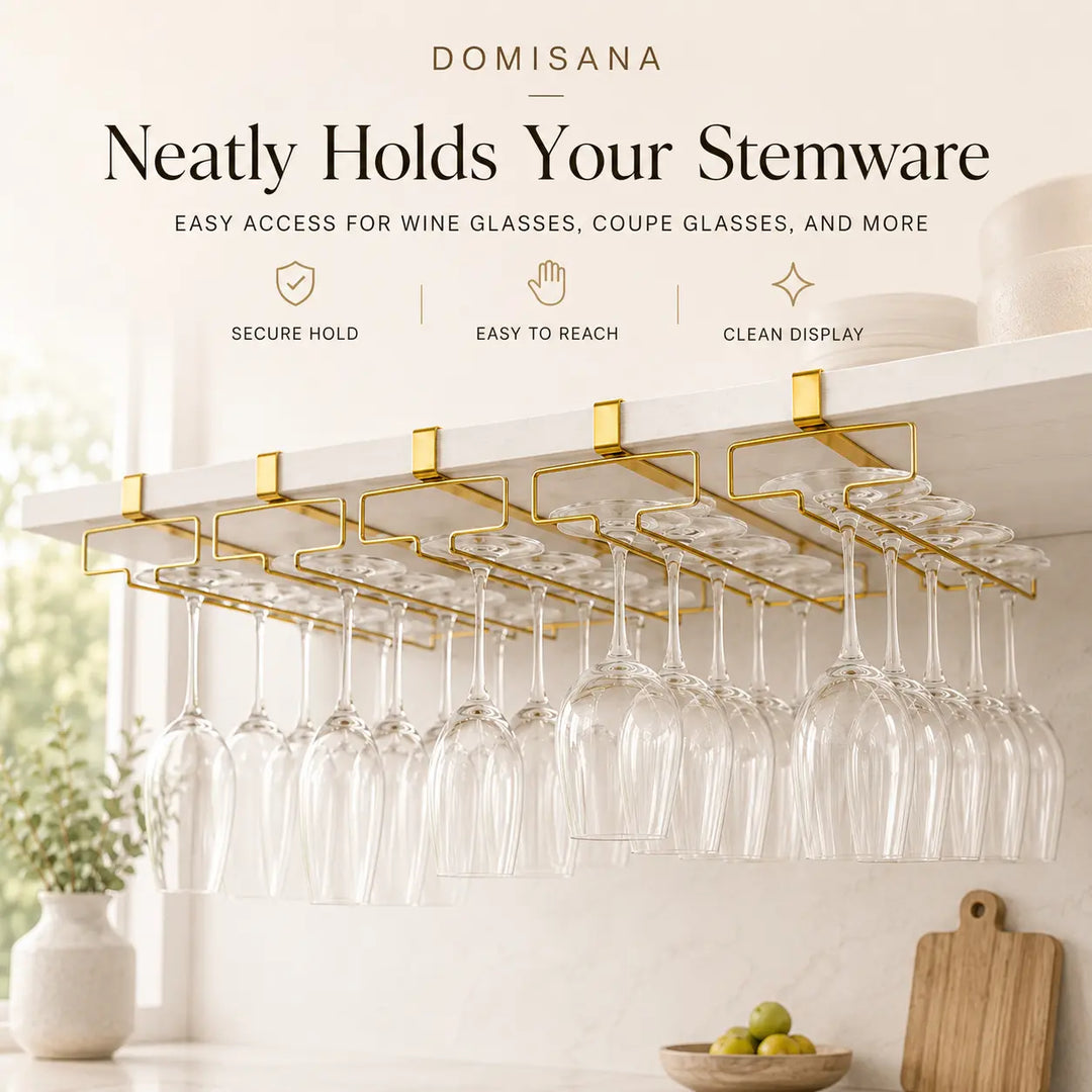Under Cabinet Wine Glass Rack