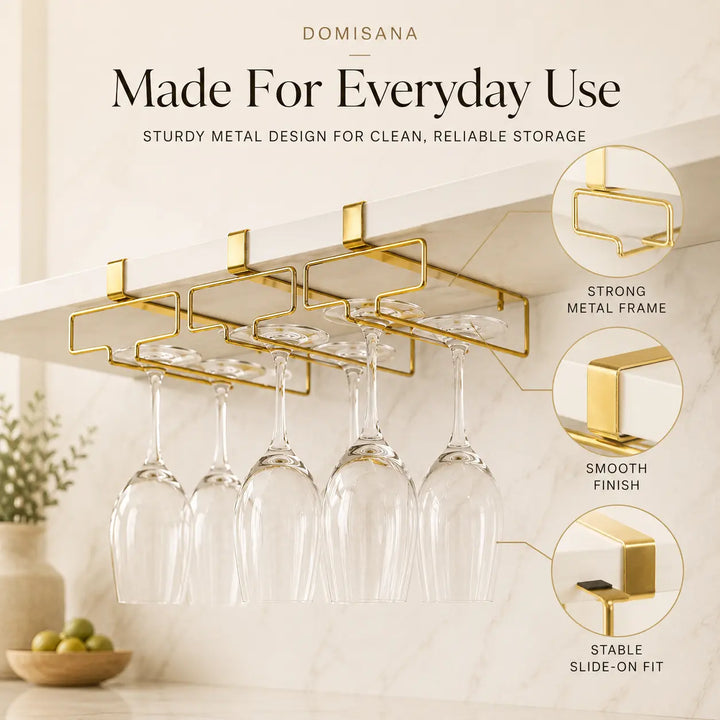 Under Cabinet Wine Glass Rack