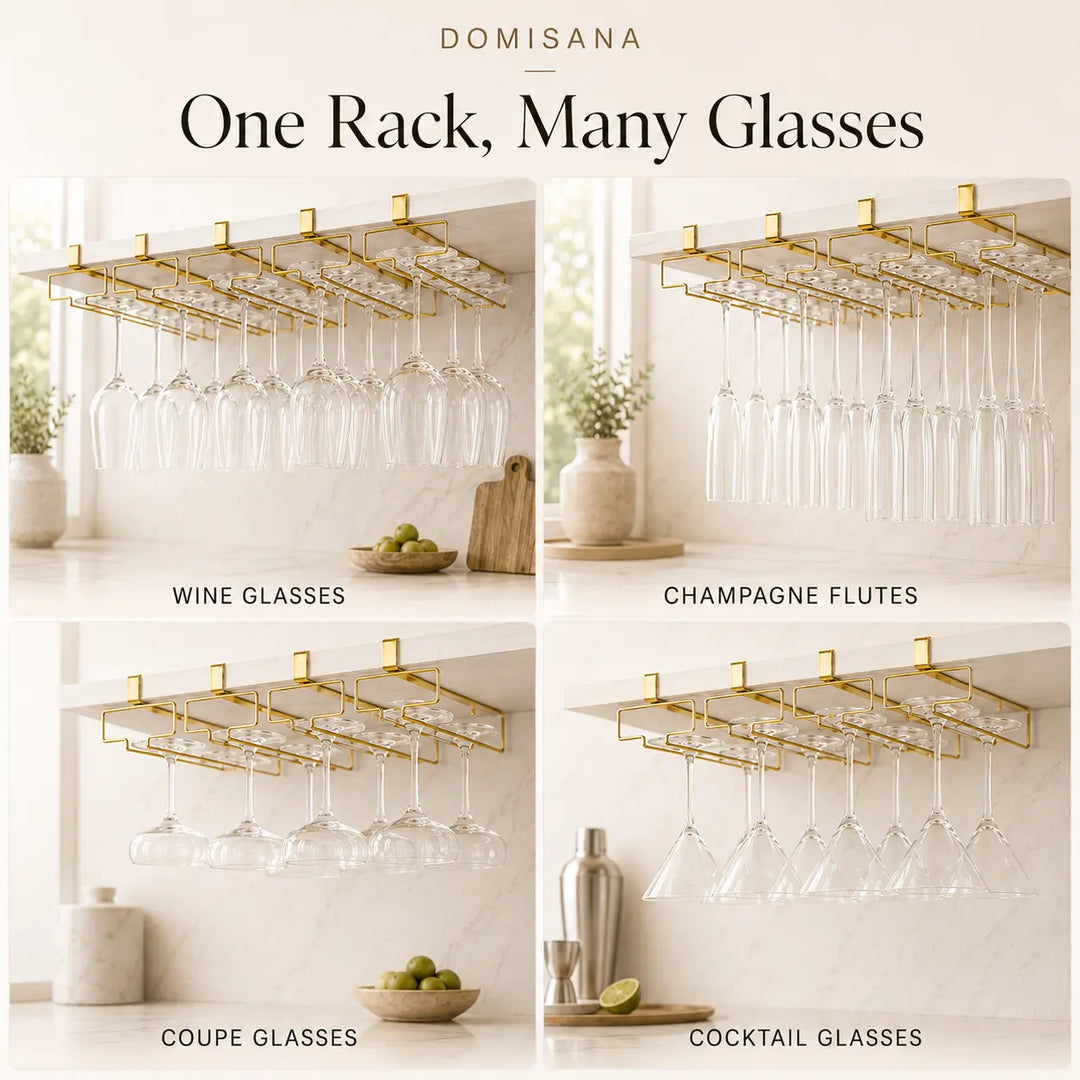 Under Cabinet Wine Glass Rack