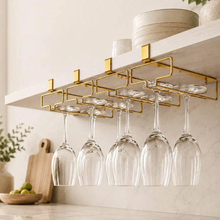 Under Cabinet Wine Glass Rack