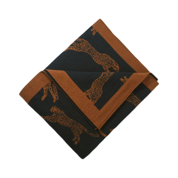Reversible Cheetah Print Throw Blanket