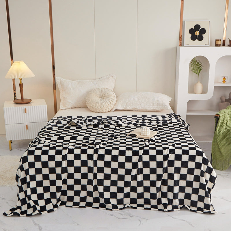 Checkered Flannel Throw Blanket