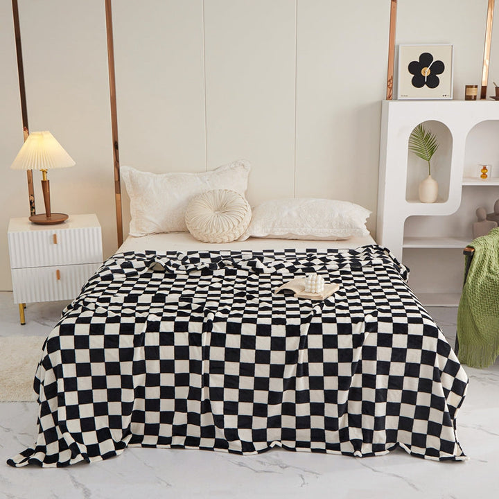 Checkered Flannel Throw Blanket