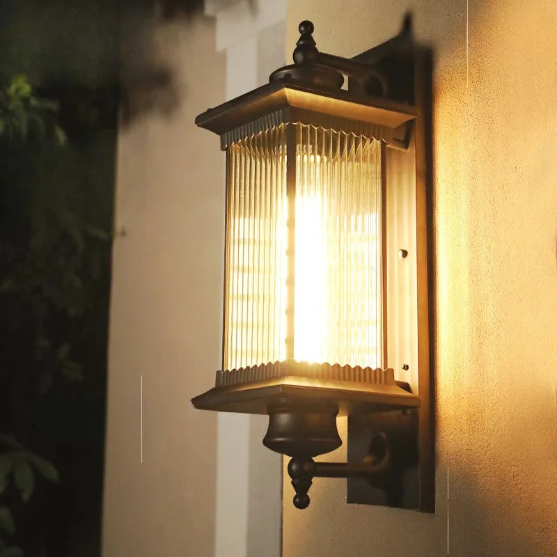 Buitenwandlamp Met Lantaarnvorm, Zwarte Afwerking