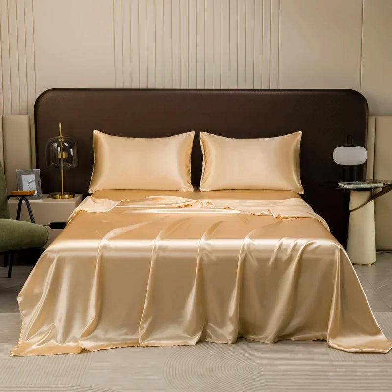 Luxury Satin Sheets - Silky Bedding Set with Pillowcases