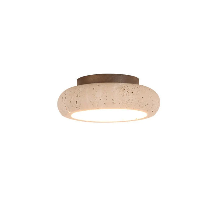 Petrō™ | Travertine-Look Plafondlamp Natuursteen Sfeer
