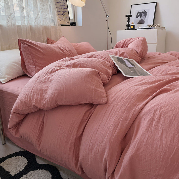 Washed Cotton Bedding Set (4PCS)