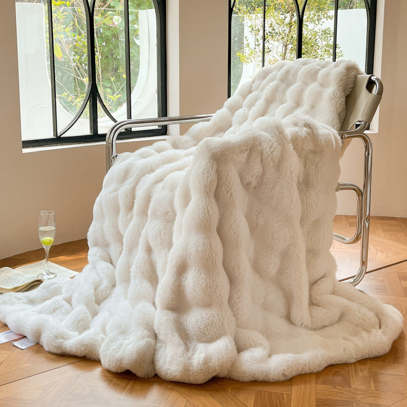 Faux Rabbit Fur Blanket