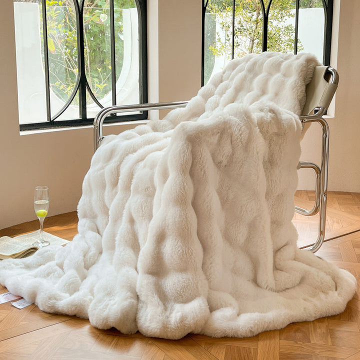 Faux Rabbit Fur Blanket