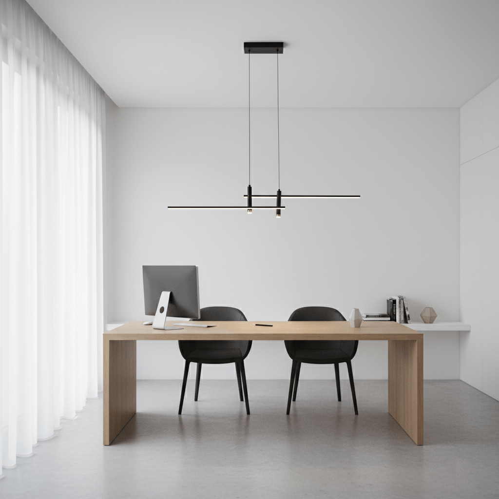 Lineaire Hanglamp Van Metaal, Verstelbaar En Dimbaar