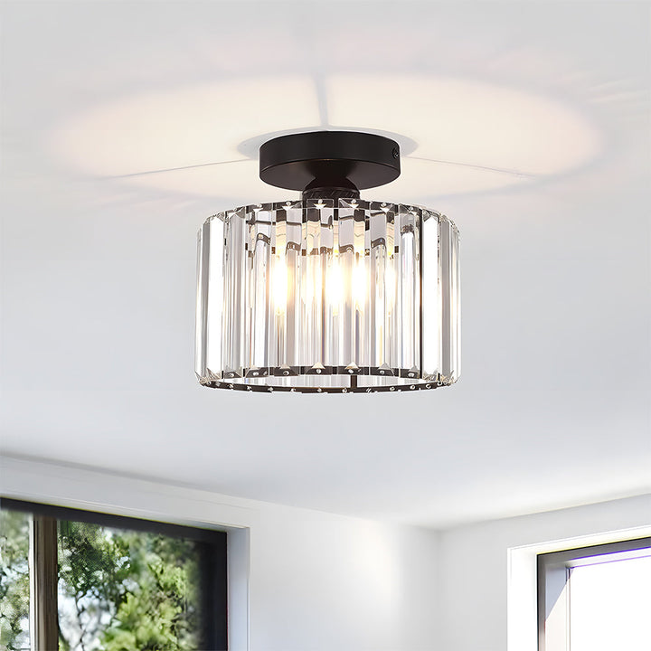 Plafondlamp Met Kristallen Details Voor Woonkamer