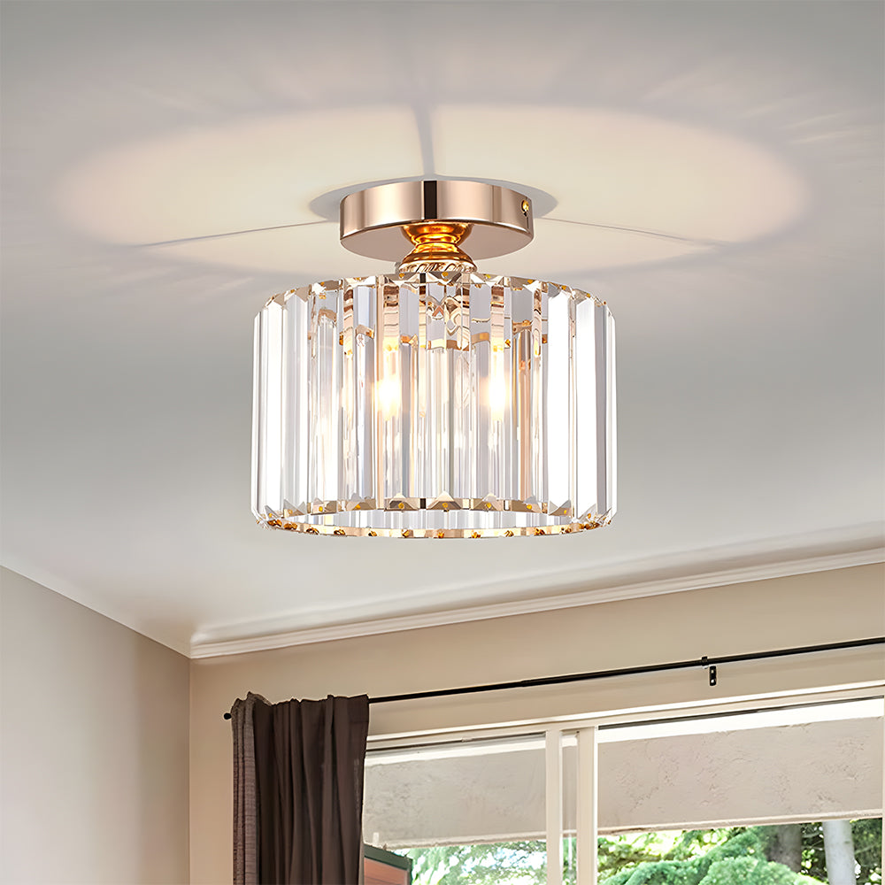 Plafondlamp Met Kristallen Details Voor Woonkamer