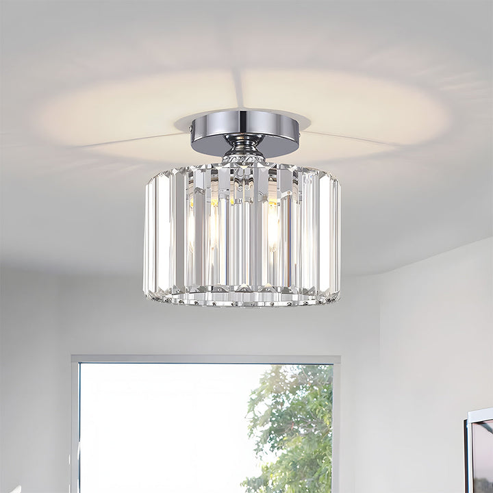 Plafondlamp Met Kristallen Details Voor Woonkamer