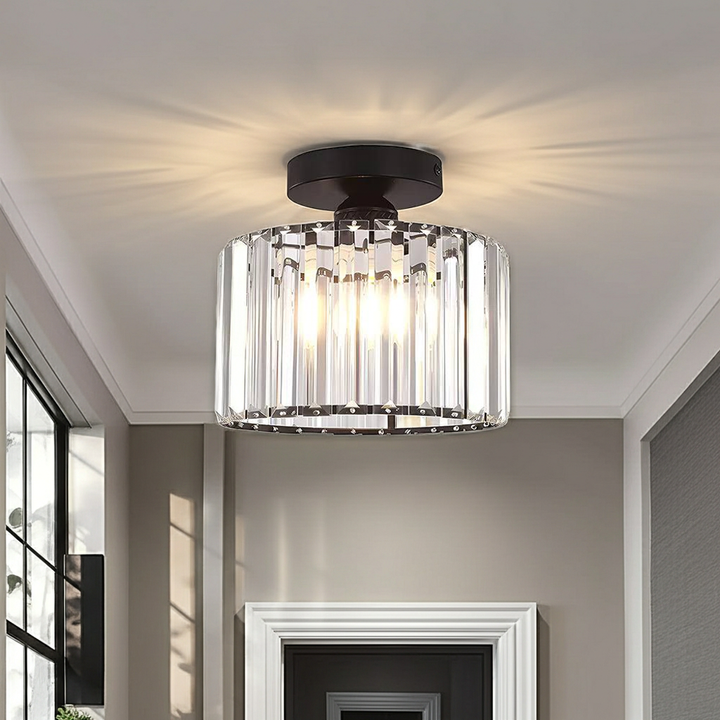 Plafondlamp Met Kristallen Details Voor Woonkamer