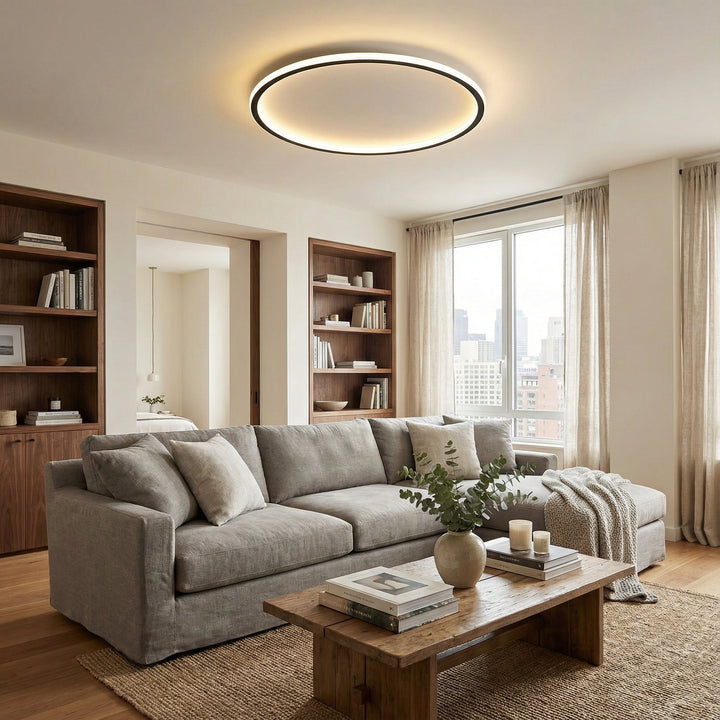 Ronde Led-plafondlamp Met Minimalistisch Scandinavisch Ontwerp