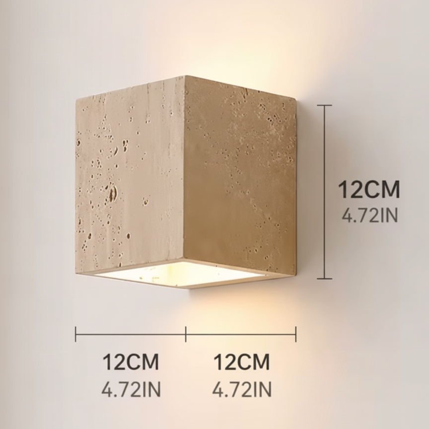 Muro™ | Japandi Travertijn-Look Wandlamp