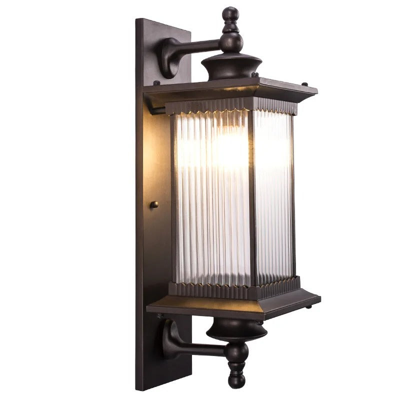 Buitenwandlamp Met Lantaarnvorm, Zwarte Afwerking