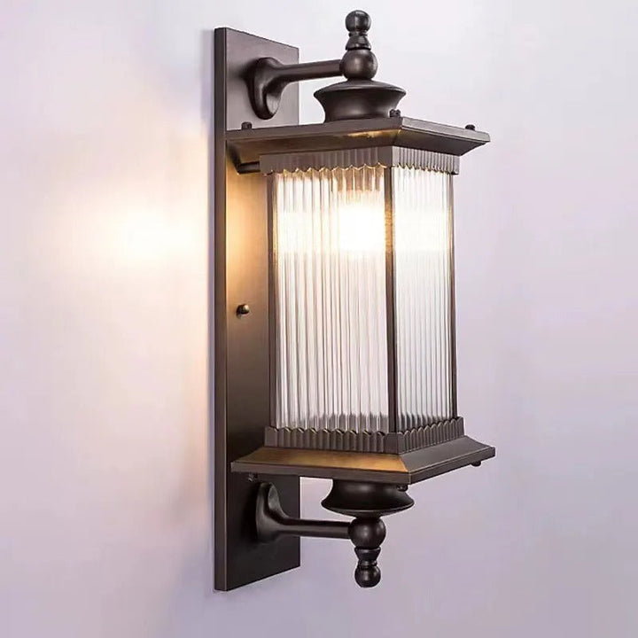 Buitenwandlamp Met Lantaarnvorm, Zwarte Afwerking