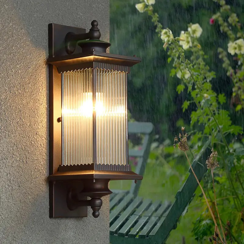 Buitenwandlamp Met Lantaarnvorm, Zwarte Afwerking