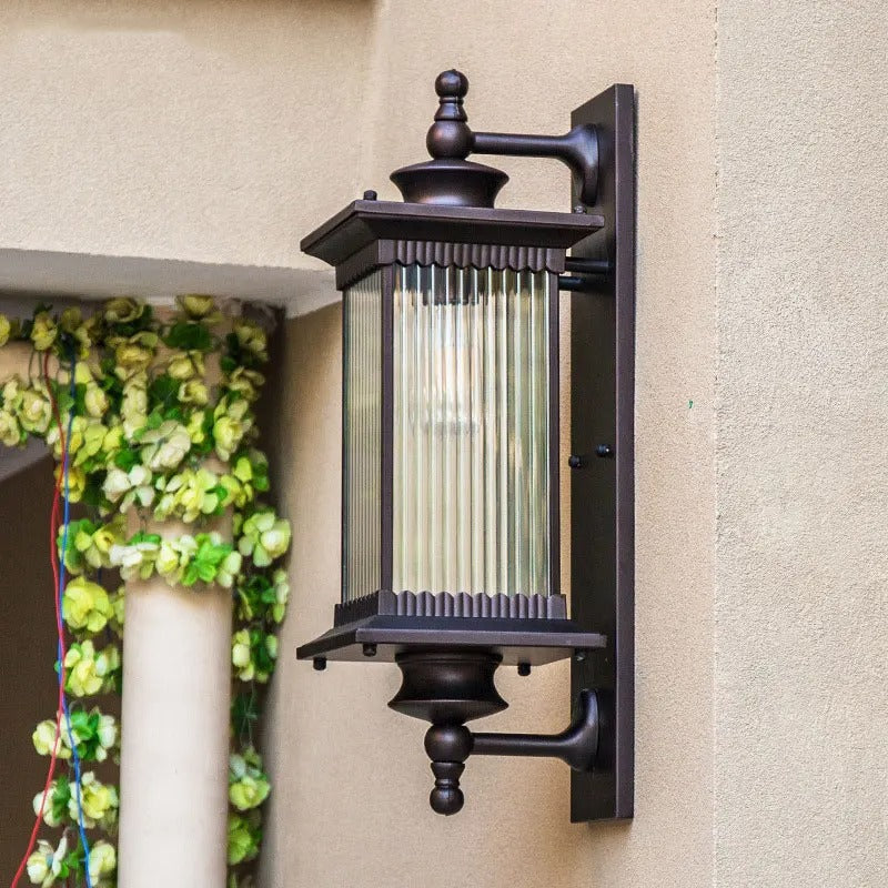 Buitenwandlamp Met Lantaarnvorm, Zwarte Afwerking