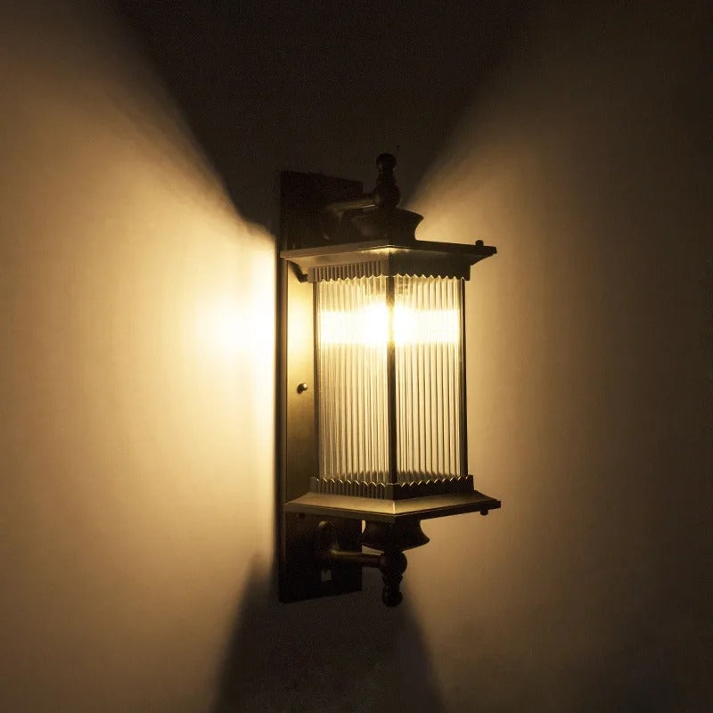 Buitenwandlamp Met Lantaarnvorm, Zwarte Afwerking