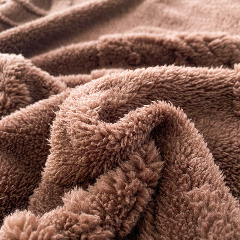 Plush Blanket with Butterfly Embossing