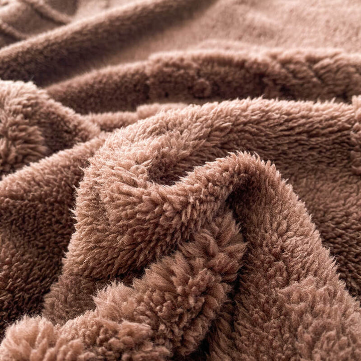Plush Blanket with Butterfly Embossing