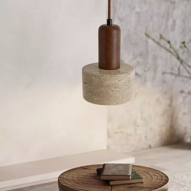 Travo™ | Japandi Travertijn-Look Hanglamp